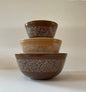 Set of 3 Vintage Pyrex Woodland Brown 401, 402, 403 Nesting Bowls