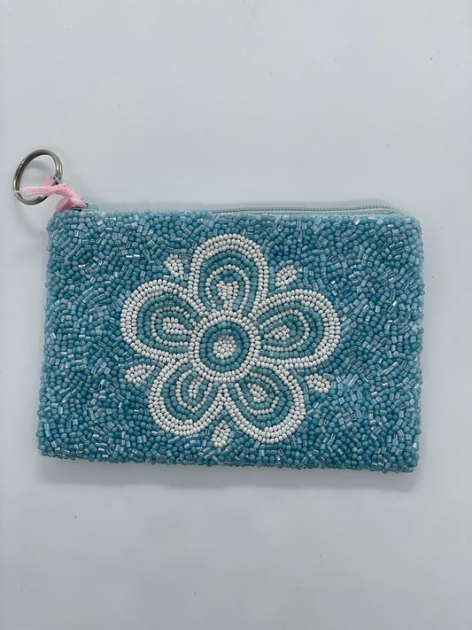 Baby Blue Flower Coin Purse