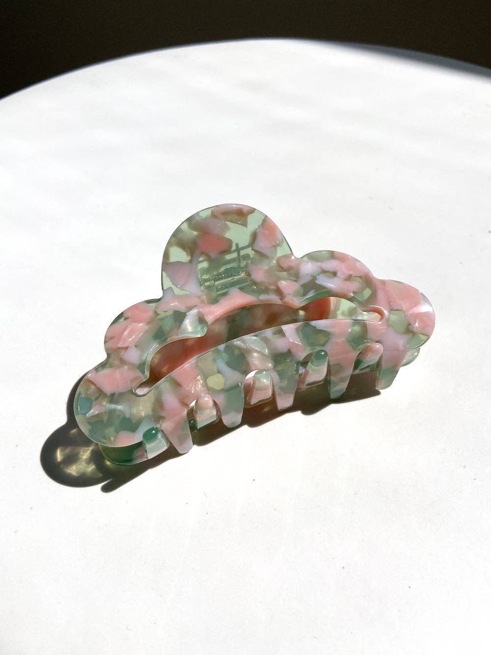 Cloud Claw Clip Pink Marble