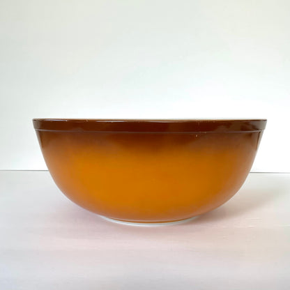 Vintage Pyrex 404 4L Mixing Bowl Solid Brown Tan Fade