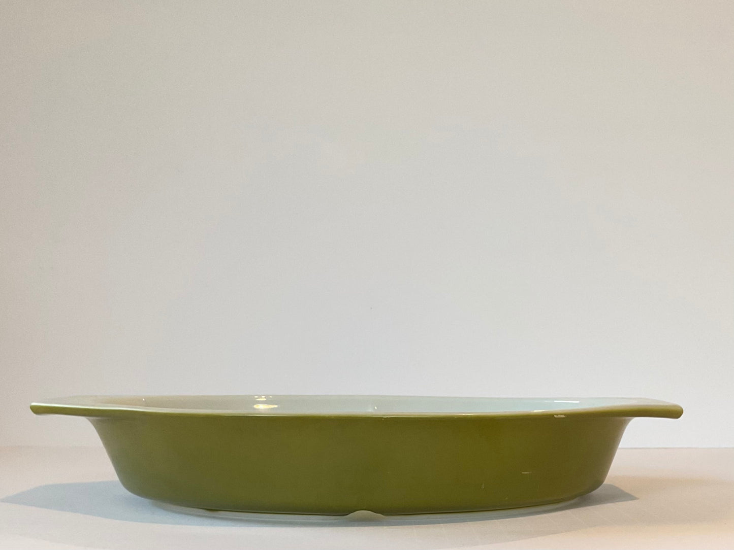 Vintage Pyrex Verde Divided Casserole Dish, Green