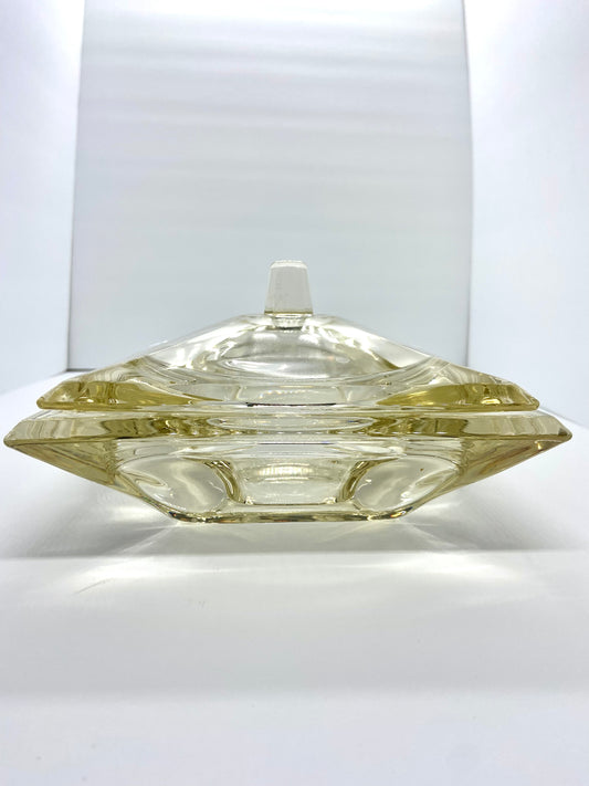 Mid-Century Modern Crystal Clear Candy Dish