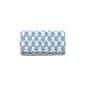 Structured Beaded Periwinkle Zig-Zig Clutch