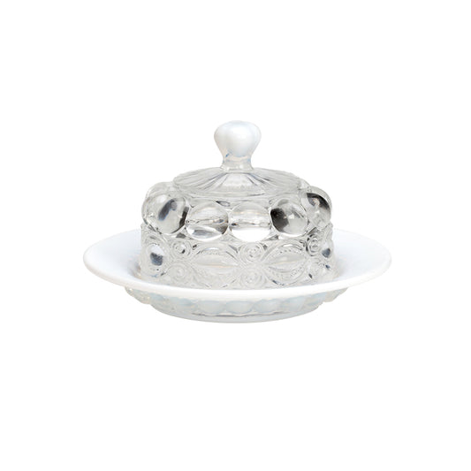 Mosser Eye Winker Butter Dish / Crystal Opal