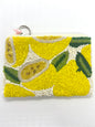 Custom Handmade Beaded Lemon Coin Purse