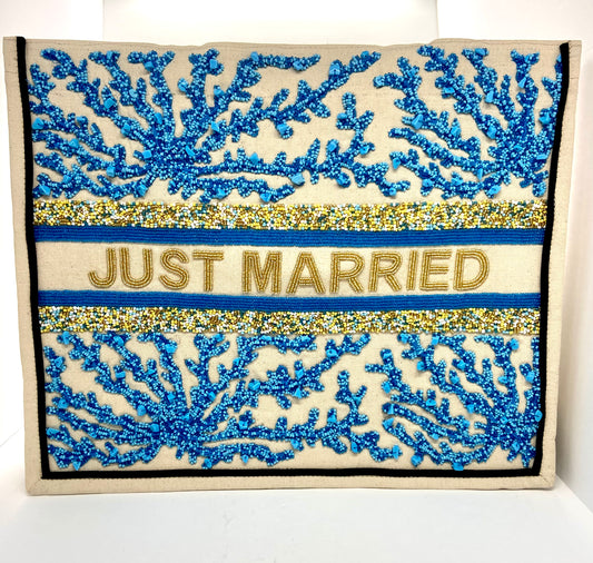 JUST MARRIED Beaded Large Tote