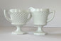 Vintage Westmoreland Milk Glass English Hobnail Sugar and Creamer