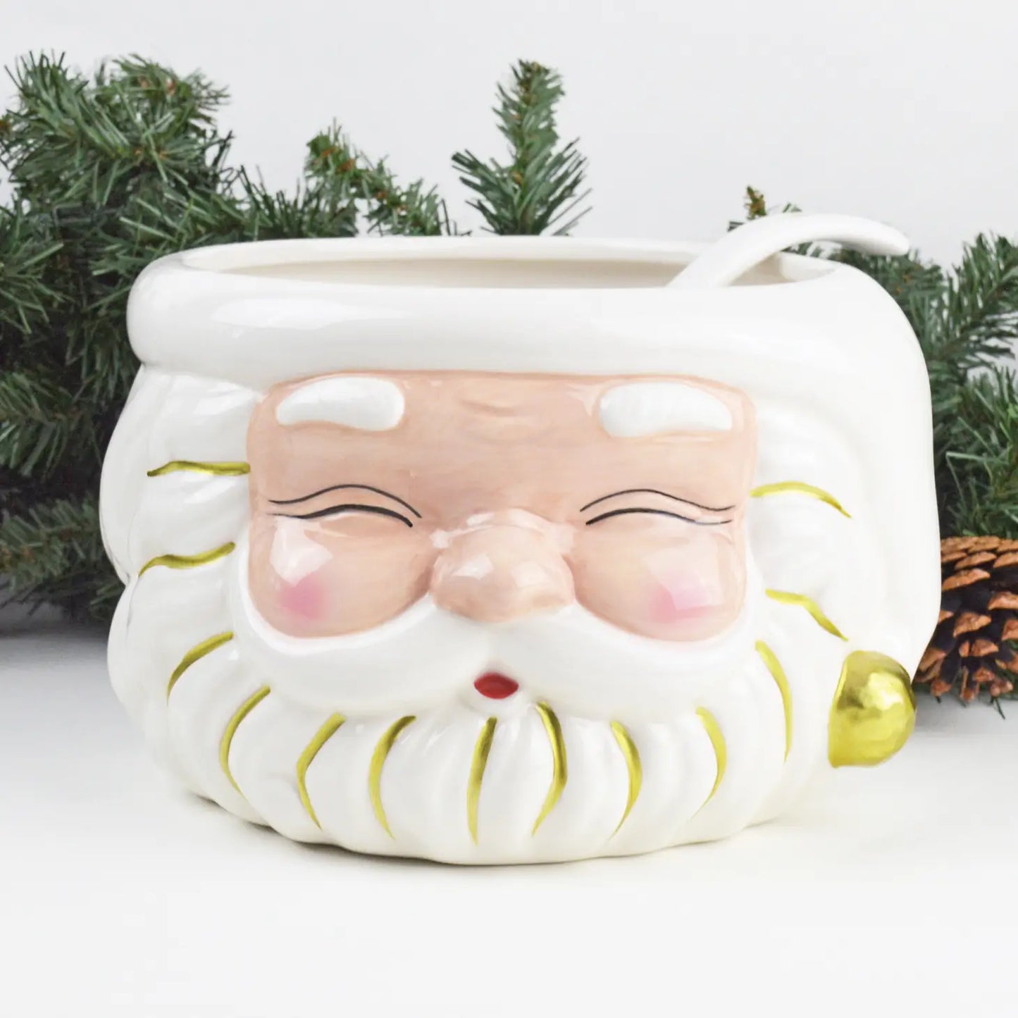 Retro Santa Punch Bowl