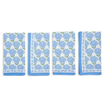 Hydrangea Set of 4 Napkins - Cotton