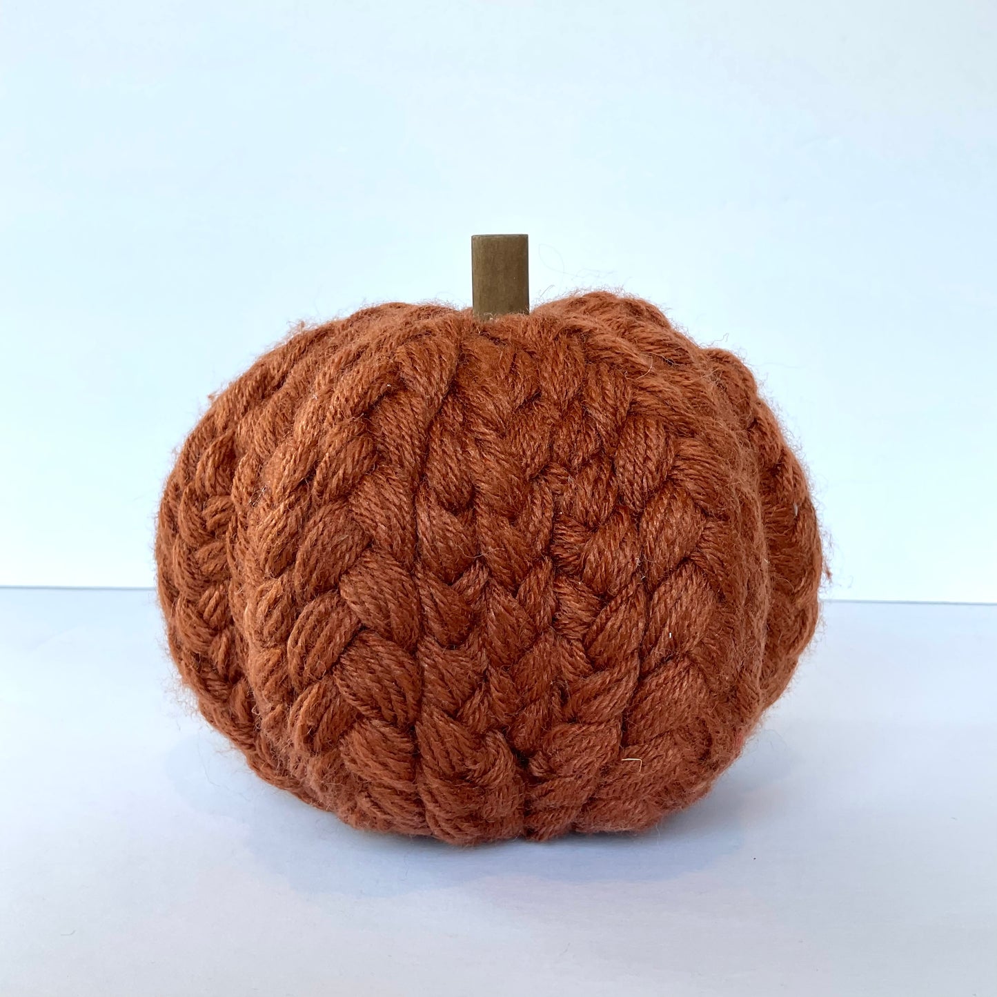 Medium Orange Braided Pumpkin