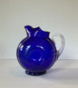 Vintage Cobalt Blue Glass Ball Pitcher