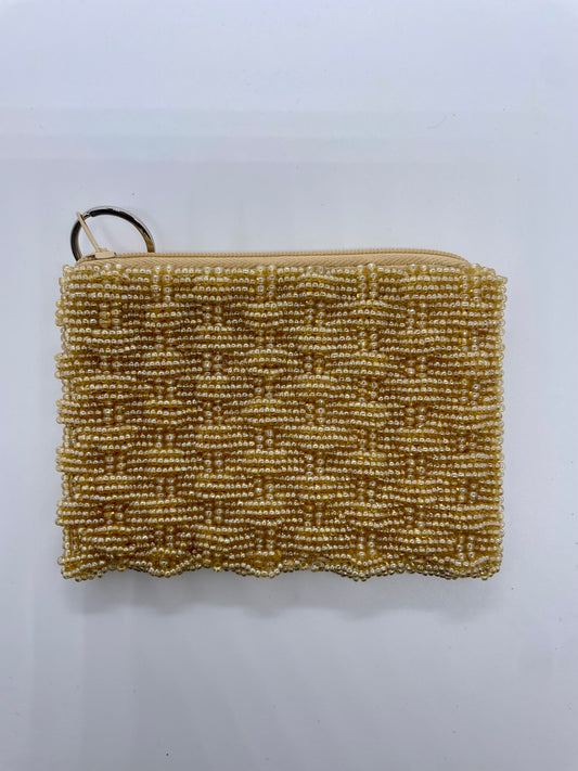 Gold Basket Weave Coin Purse