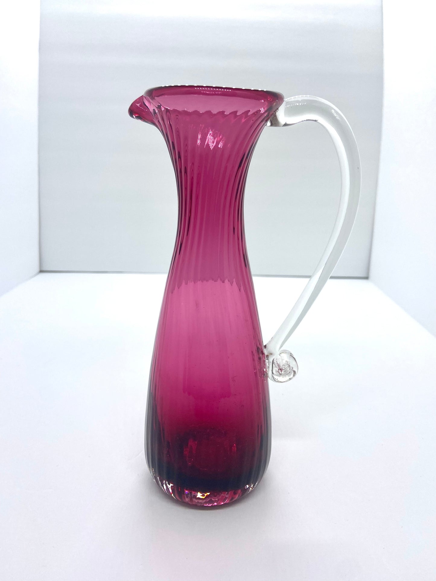 Vintage Amethyst Ewer Jug by Pilgrim Art Glass USA