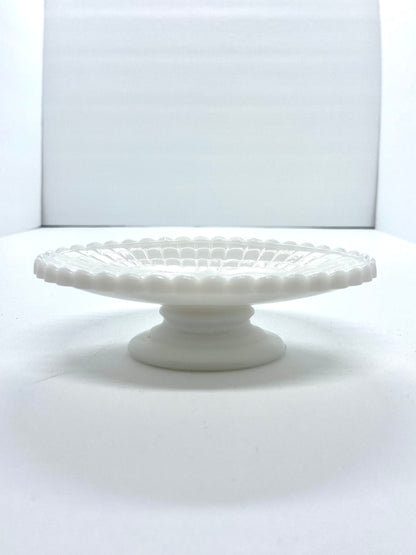 Vintage Avon Milk Glass Pedestal Owl Soap Dish