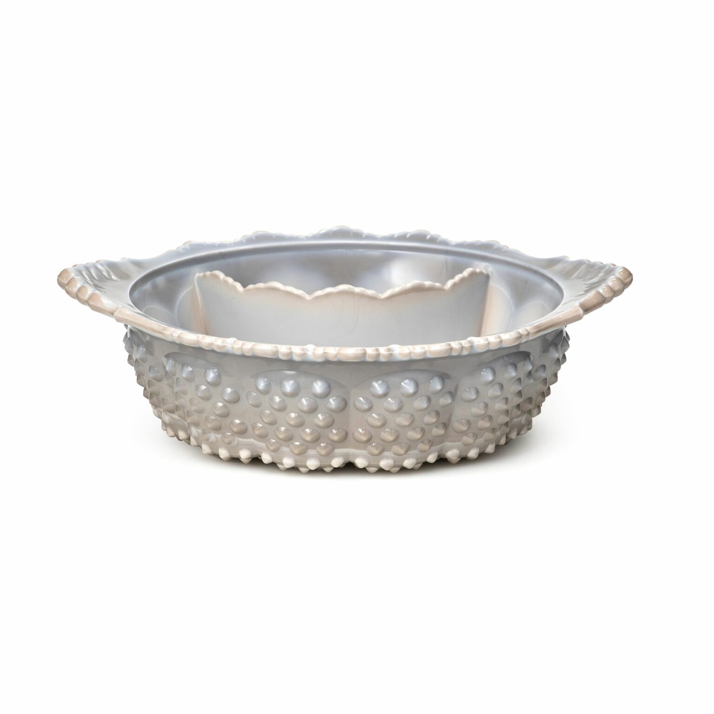 Mosser Gigi Hobnail Melon Divided Bowls