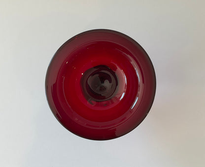 Ruby Red Pedestal Candy Dish