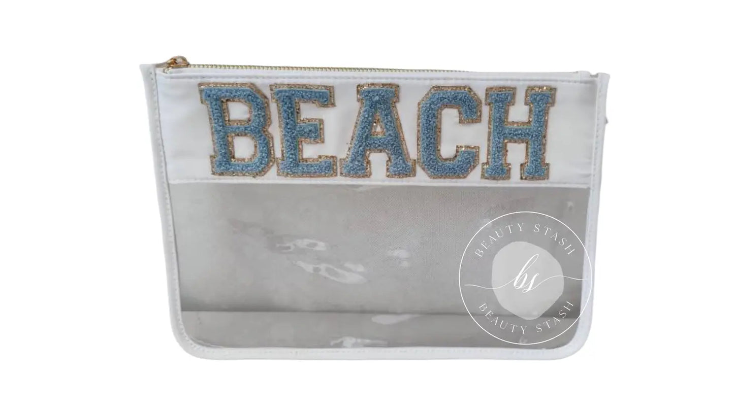 Beach Clear Luxury Nylon Pouch
