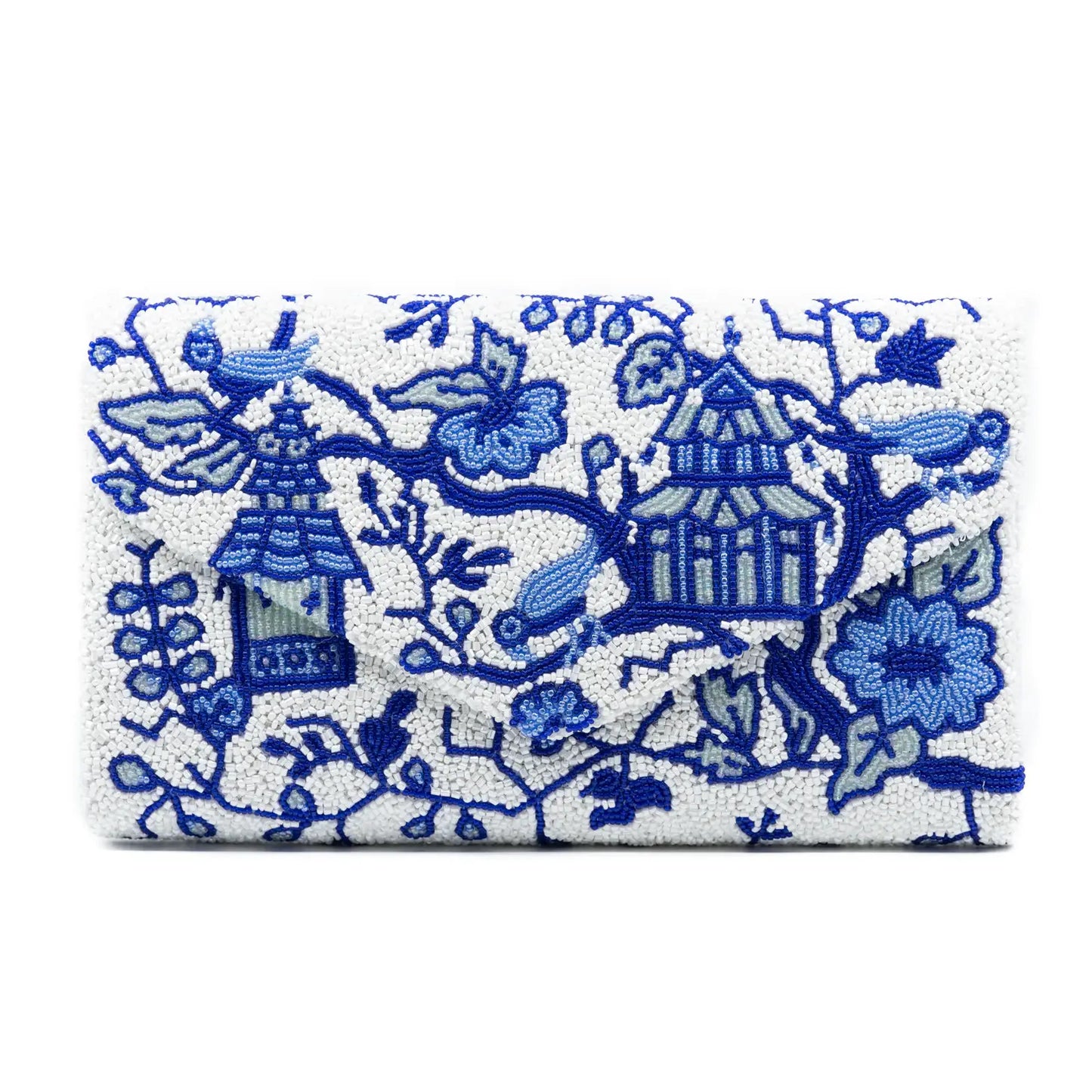 New Pagoda Beaded Envelope Clutch