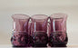 Set of 12 1960's Amethyst Kings Crown Glass Thumbprint Juice glasses