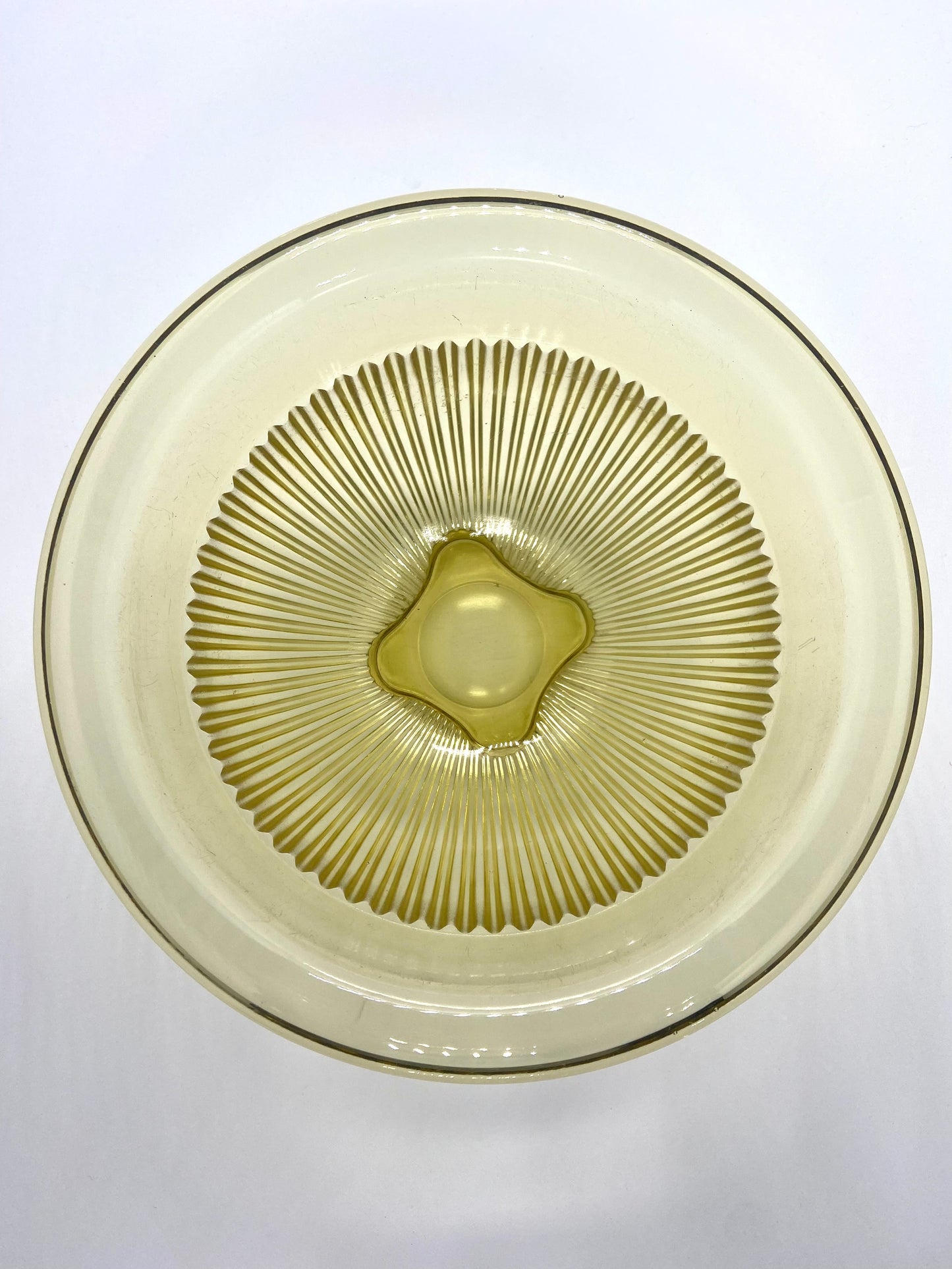 Federal Glass Amber Mixing Bowl 10.5” X 5” (tiny chip on the bottom)