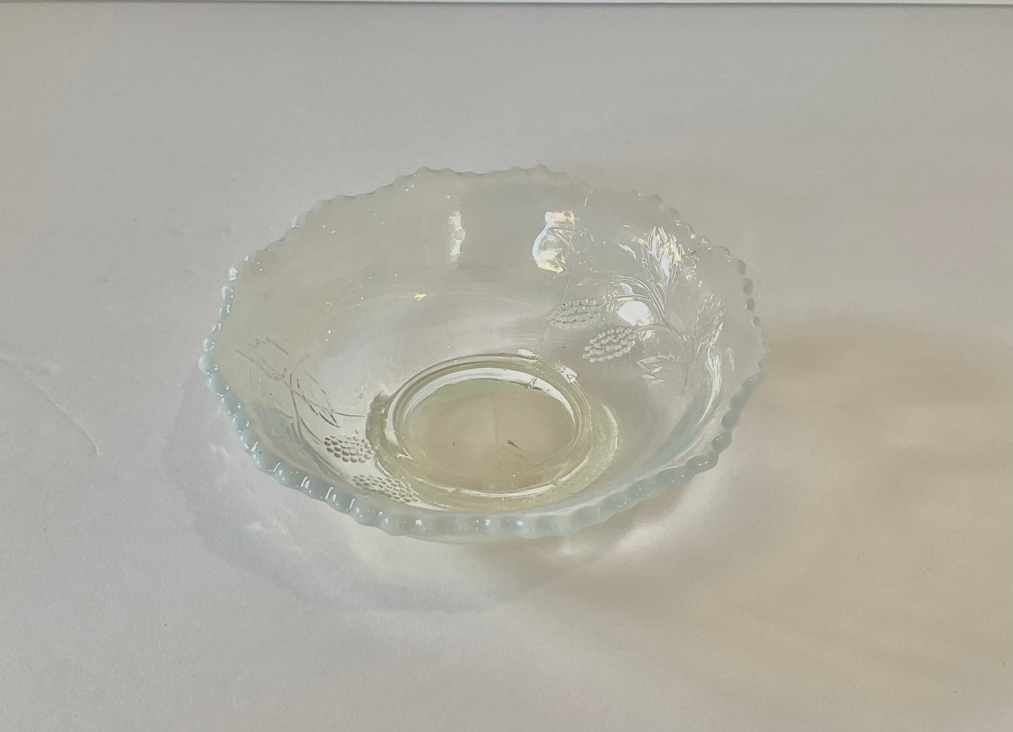 Vintage Imperial Opal Iridescent Carnival Glass Nut/Candy Dish