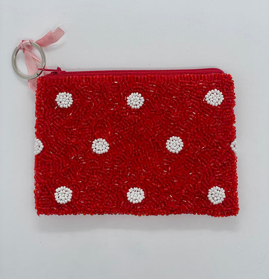 Red & White Dots Coin Purse