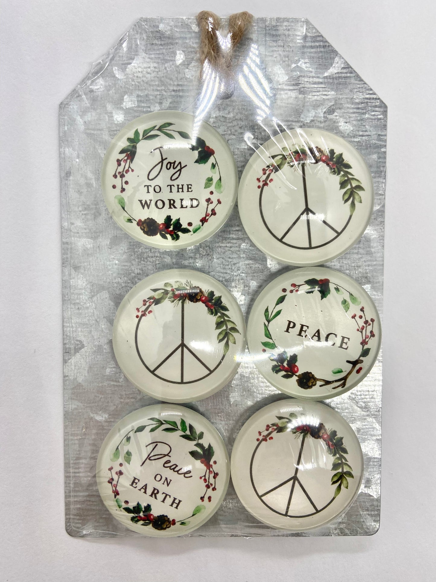 Peace Wreath Magnets, 6 Piece