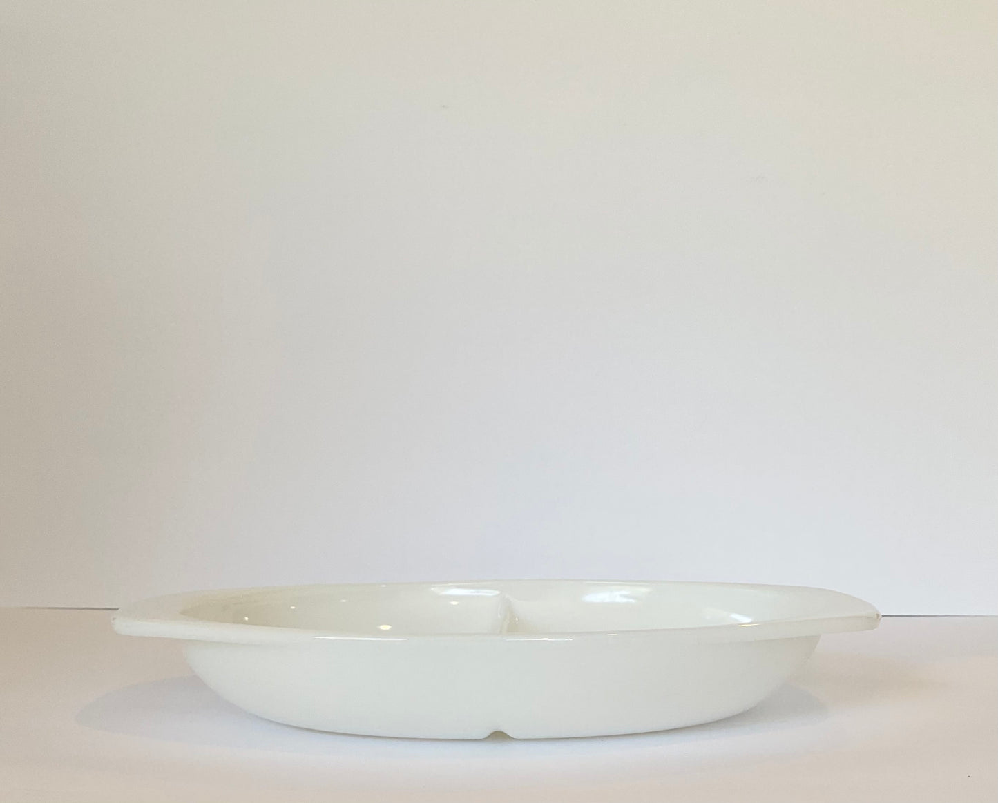 Vintage Pyrex Milk Glass Oval Divided Casserole Dish 1 1/2 Quart - #1063