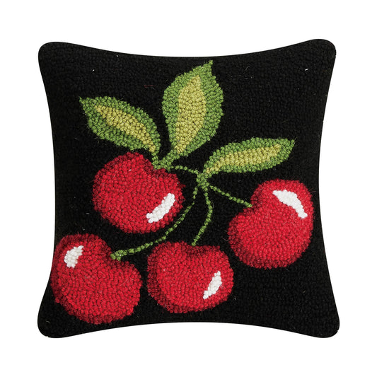 Black Cherries Hook Pillow