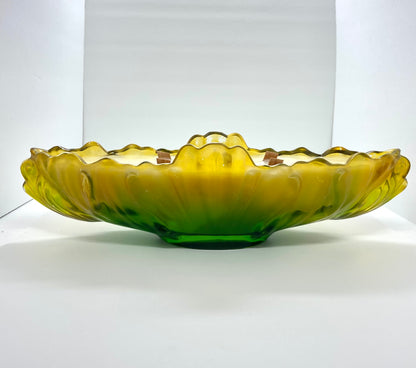 Vintage Jeanette Carnival Glass Gondola Banana Boat Fruit Dish Bowl