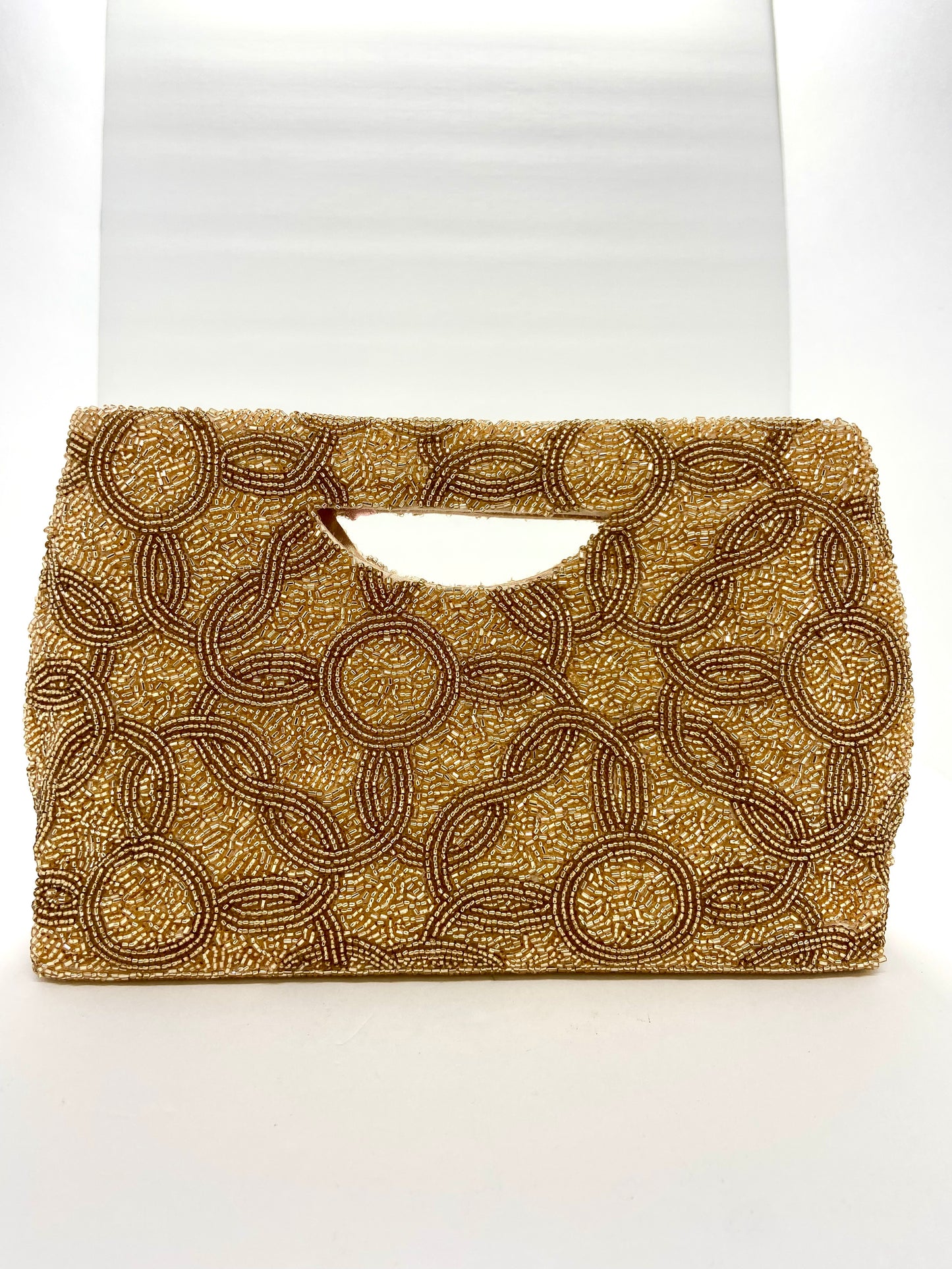 Custom Handbag Gold Circle Design