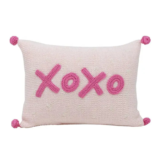 XOXO Pink Mini Pillow with Filler