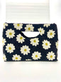 Beaded Handbag with White Daisies