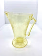 Vintage Hazel Atlas Yellow Florentine Pitcher Depression Glass