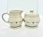 Set of Longaberger Classic Green Sugar & Creamer