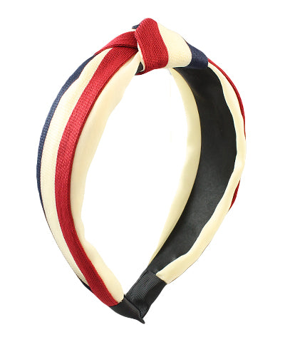 Stripe Pattern Headband, Red/White/Blue