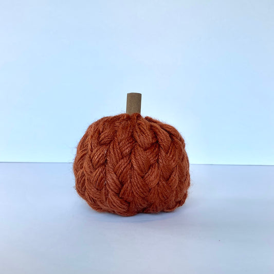 Small Orange Braided Pumpkin