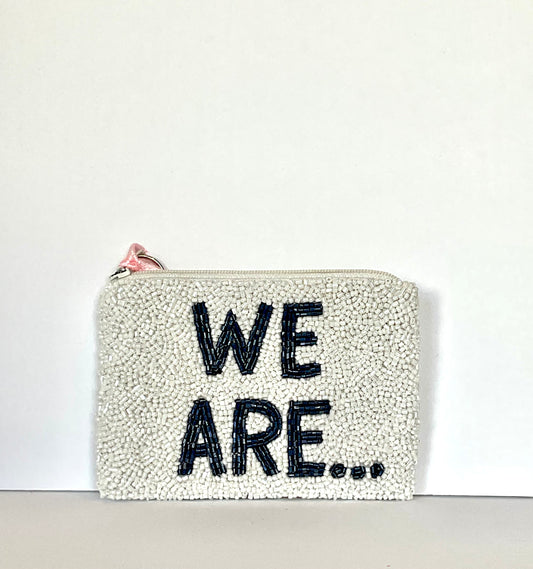 Custom Handmade Beaded Coin Purse WE ARE (PENN STATE)