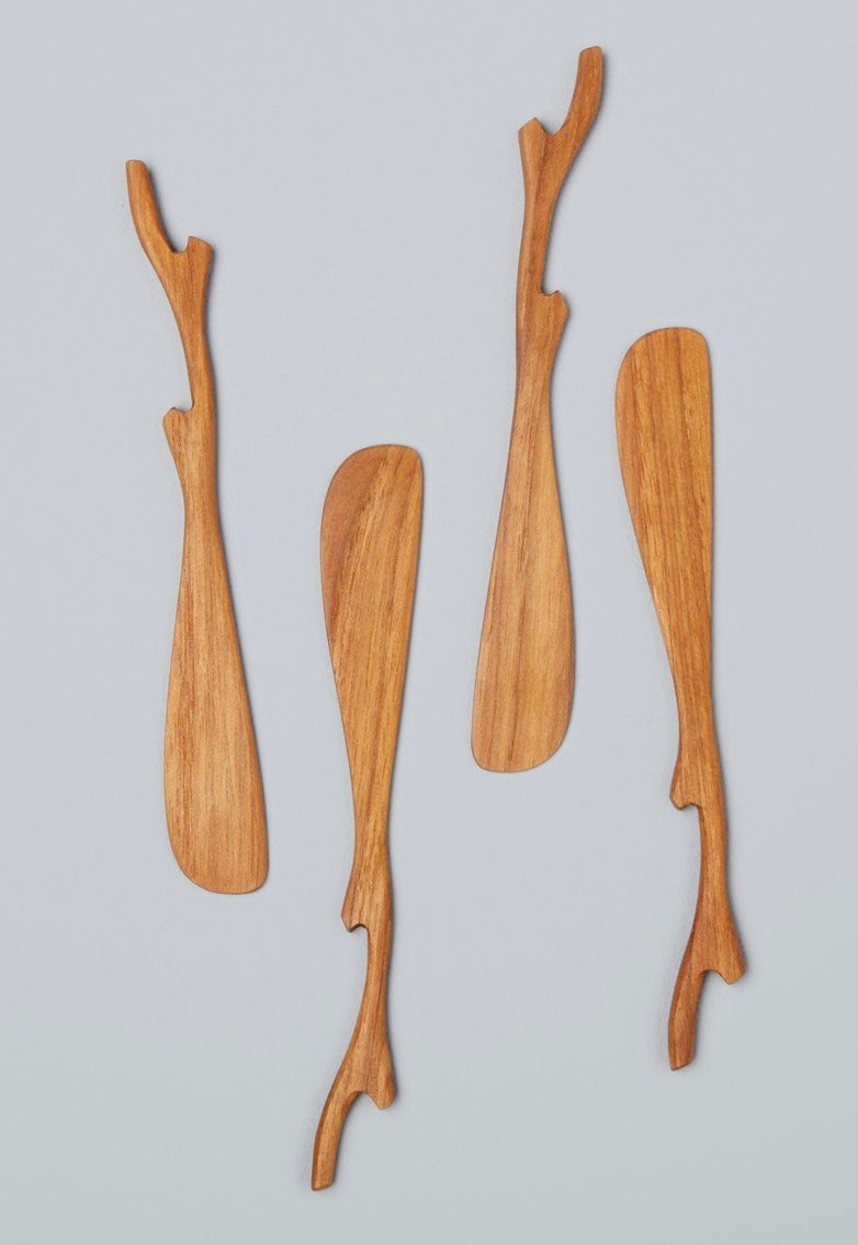 Teak Twig Spreaders, Set of 4