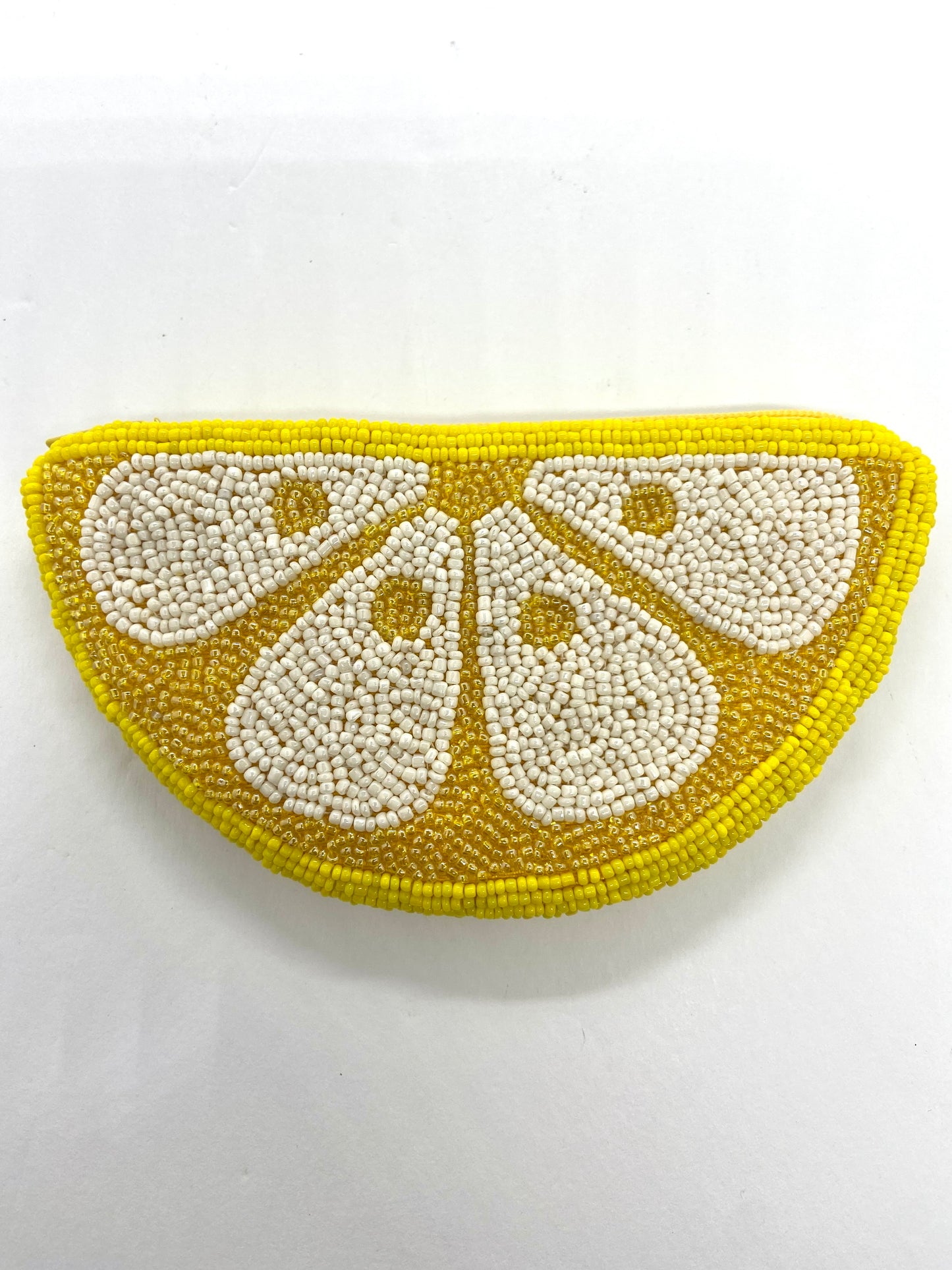 Custom Handmade Beaded Lemon Coin Purse