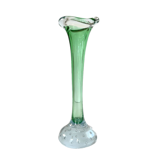 Swedish Mid Century Glass "Bone" Vase by Aseola Glasbruk Co.