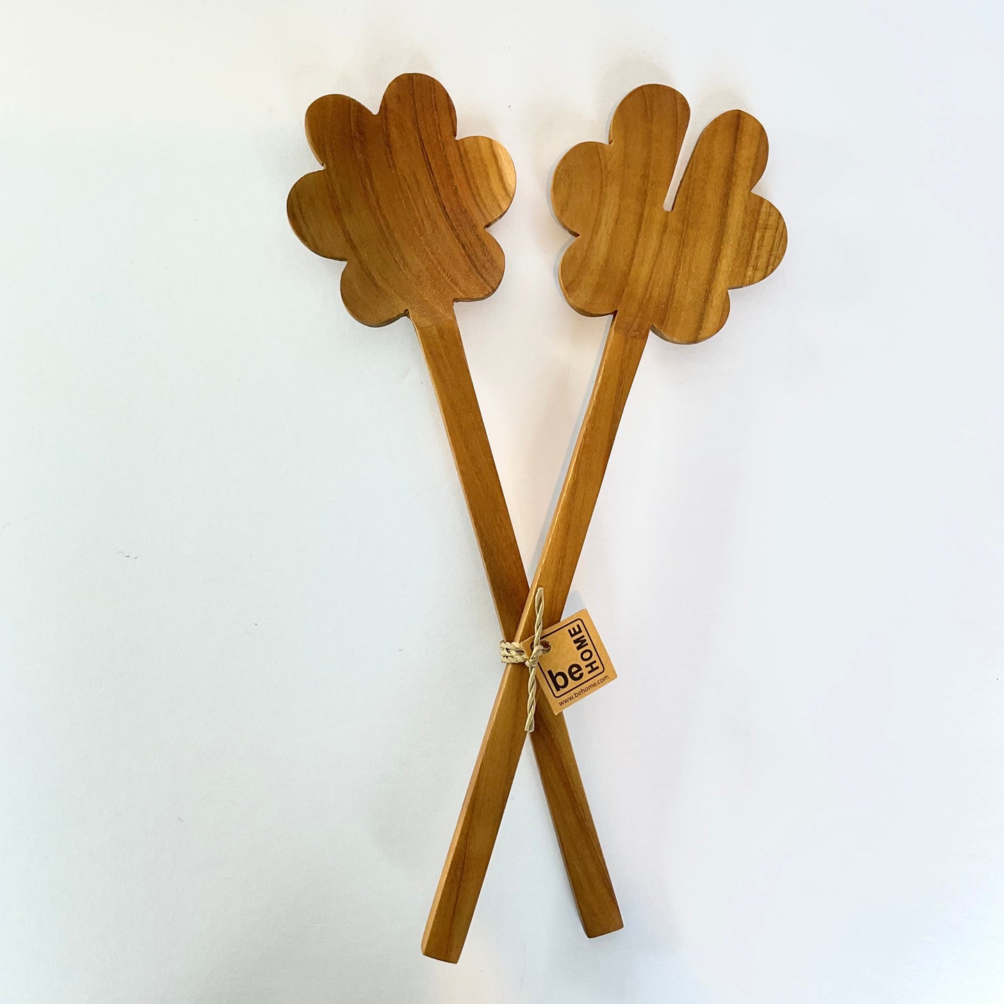 Teak Flower Serving Set