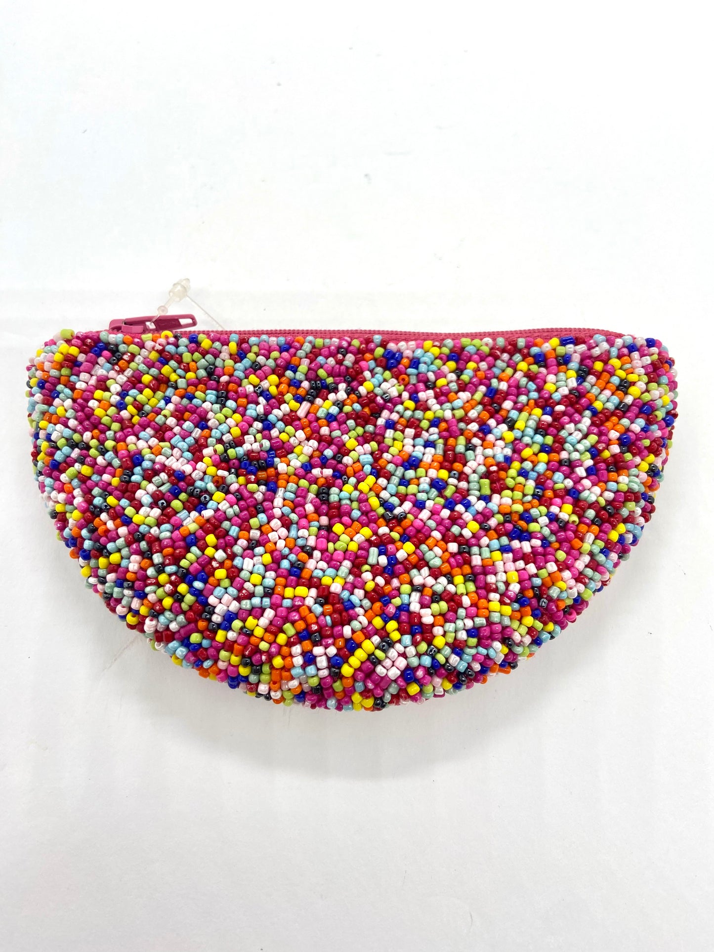 Custom Handmade Beaded Rainbow Beaded Coin Purse