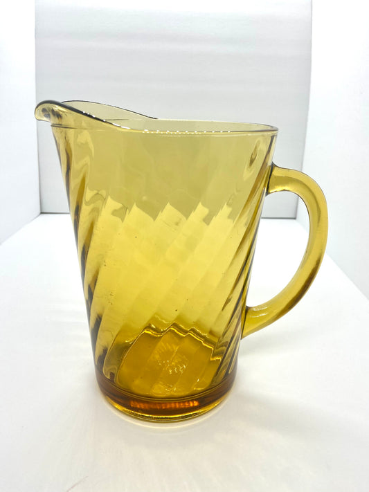 Amber Swirl Large Pitcher