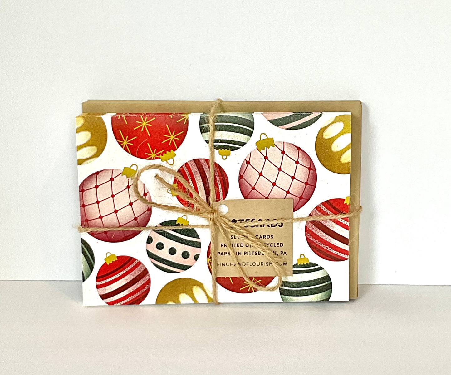 Holiday Baubles Note Cards Set of 8