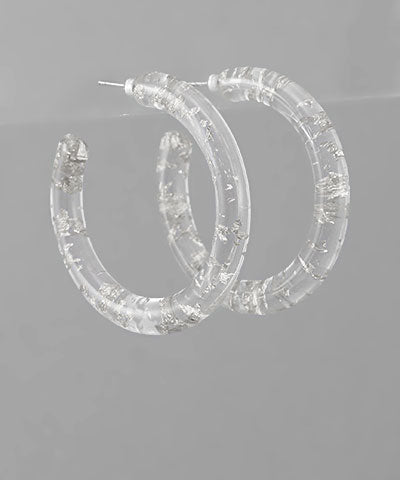 Metal Flake Acrylic Hoops