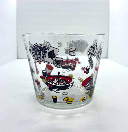 Vintage Hazel Atlas Gambling Glass Ice Bowl