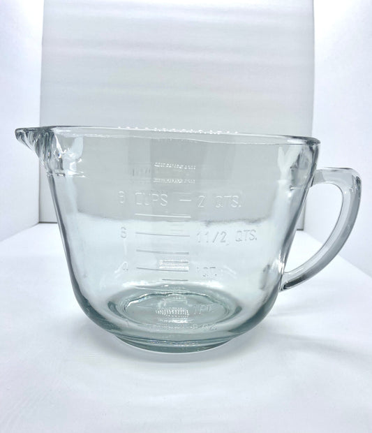 Anchor Hocking 8 Cups/ 2 QTs XL Glass Measuring Batter Bowl