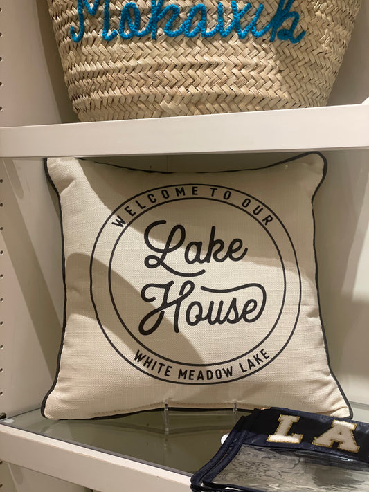 Custom Welcome To Our Lake House Seal Pillow