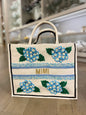 Blue Hydrangeas Large Beaded Tote